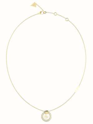 Guess KNOT YOU 4G Logo Knot Mini 16-18" Gold-Tone Stainless Steel Necklace UBN04052YGWH