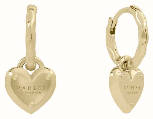 Radley Jewellery Padlock Lane 18ct Gold Plated Padlock Heart Charm Hoop Earrings RYJ1444S