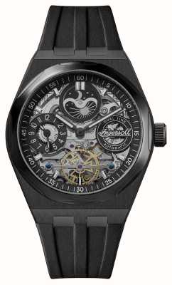 Ingersoll THE BROADWAY Automatic (43mm) Black Skeleton Dial / Black Rubber Strap I12908