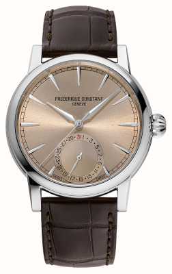 Frederique Constant Classic Date Manufacture (40mm) Rose-Gold Sunray Dial / Brown Alligator Leather Strap FC-706SAL3H6