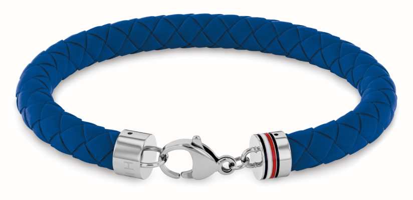 Tommy Hilfiger Men's Silicone Blue Braided Silicone Bracelet 2790554