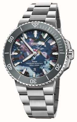 ORIS Aquis Date Upcycle Automatic (43.5mm) Multicoloured Recycled PET Dial / Stainless Steel Bracelet 01 733 7789 4150-07 8 23 04PEB
