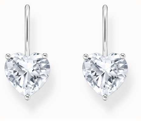 Thomas Sabo Heart-Shape White Zirconia Sterling Silver Drop Earrings H2288-051-14