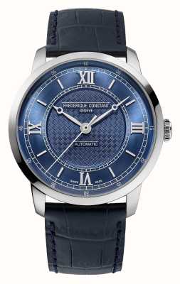 Frederique Constant Première Automatic (38.5mm) Blue Embossed Sunray Dial / Blue Calf Leather Strap FC-301N3B6