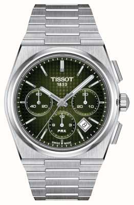Tissot Men's PRX Automatic Chronograph (42mm) Green Dial / Stainless Steel Bracelet T1374271109100