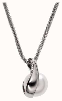 Skagen Women's Agnethe Silver Pearl Pendant Necklace Stainless Steel SKJ0089040