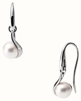Skagen Women's Agnethe Silver Pearl Drop Earrings Stainless Steel SKJ0090040