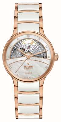 RADO Centrix Automatic Diamonds Open Heart (35mm) Mother-of-Pearl Dial / PVD Stainless Steel Bracelet R30029922