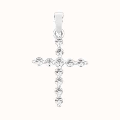 Perfection Crystals Claw Set Cross Pendant (0.33ct) P3603-SK