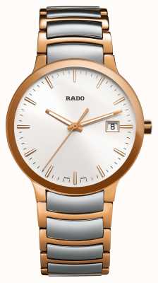 RADO Centrix Two Tone Stainless Steel White Dial Watch R30554103