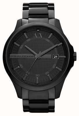 Armani Exchange Men's | Black Textured Dial | Black PVD Bracelet AX2104