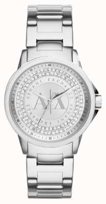 Armani Exchange Women's | Silver Crystal Set Dial | Stainless Steel Bracelet AX4320