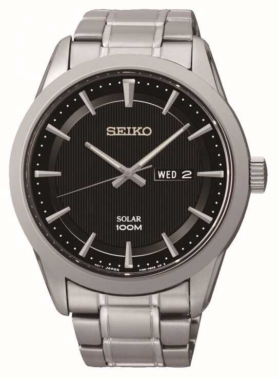 Seiko Mens Solar Powered Watch SNE363P1 - First Class Watches™