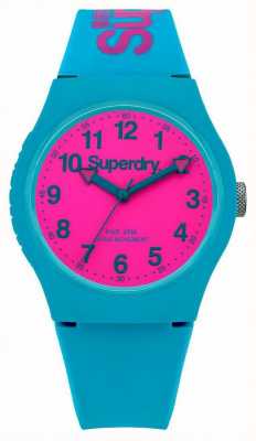 Superdry Urban Teal Silicone Strap Watch SYG164AUP