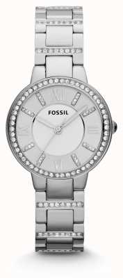 Fossil Women's | Silver Dial | Crystal Set | Stainless Steel Bracelet ES3282
