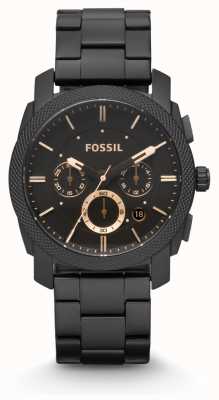 Fossil Men's | Black Dial | Black Stainless Steel Bracelet FS4682