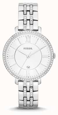Fossil Women's | Silver Dial | Crystal Set | Stainless Steel Bracelet ES3545