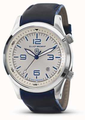 Elliot Brown Men's Canford Blue Leather White Dial 202-001-L06