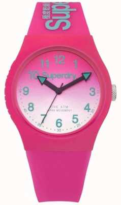 Superdry Unisex Urban Laser Pink And Pink Rubber Strap SYL198PN