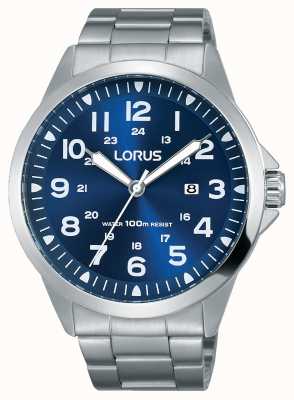 Lorus Men's Stainless Steel Bracelet Blue Dial RH925GX9