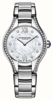 Raymond Weil Womans Noemia 62 Diamond Mother Of Pearl Dial 5124-STS-00985