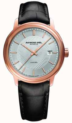 Raymond Weil Men's Maestro Automatic Rose Plated Exhibition Case Leather 2237-PC5-65001