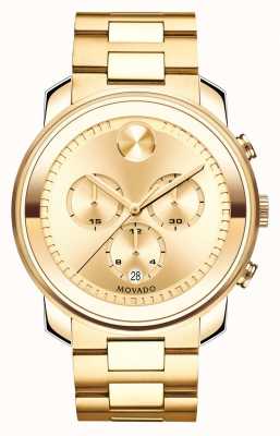 Movado Large BOLD Chronograph Yellow Gold Ion-plated K1 Crystal 3600278