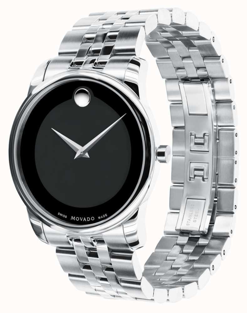 Movado Men's Museum Classic Stainless Steel Black Museum Dial 0606504 Movado Men's Museum Classic Stainless Steel Watch