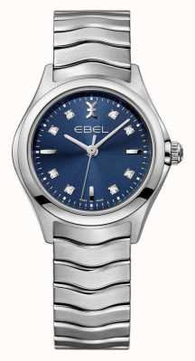 EBEL Wave Women's Blue Dial stainless steel Watch 1216315