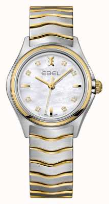 EBEL Wave Women's Two-tone Watch | Silver-Gold Strap | 1216197