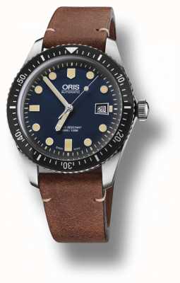 ORIS Divers Sixty-five Automatic Brown Leather Strap Blue Dial 01 733 7720 4055-07 5 21 45