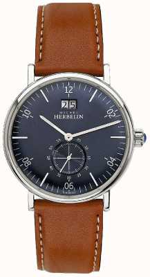 Michel Herbelin Men's Inspiration 1947 Brown Leather Strap Blue Dial 18247/15GO