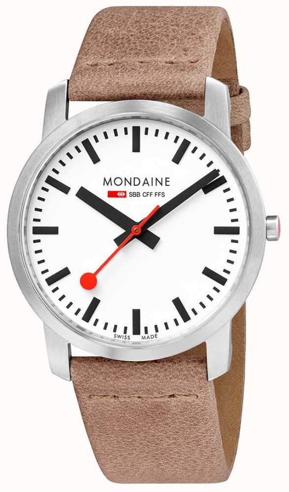 Mondaine Simply Elegant Slim Watch 41mm Sand A638.30350.16SBG - First ...