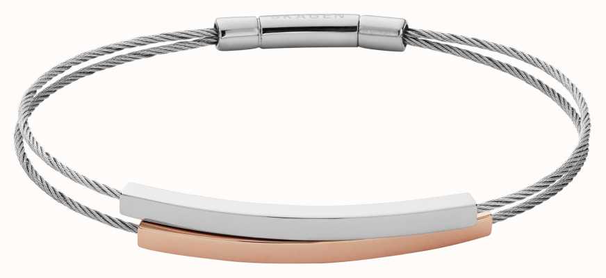 Skagen Woman's Elin Two-Tone Wire Wrapped Steel Bracelet SKJ1033998
