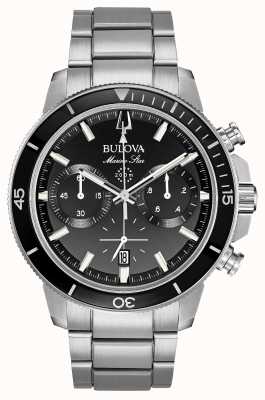 Bulova Men's Marine Star Black Chronograph Watch 96B272