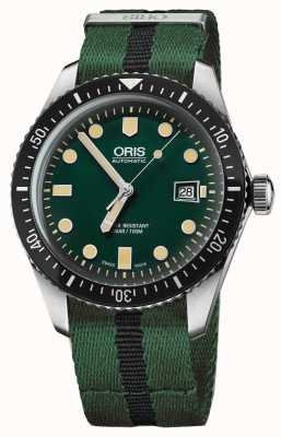 ORIS Men's Divers Sixty-Five Green Nato Strap 01 733 7720 4057-07 5 21 25FC