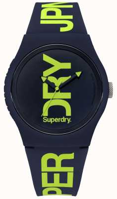 Superdry Navy Silicone With Green Text Print SYG189UN