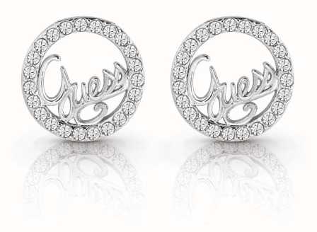 Guess Women's Silver Plated Guess Authentics Studded Earrings UBE85075