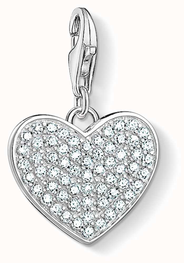 Thomas Sabo Heart Pavé Sterling Silver Charm 1570-051-14 - First Class ...