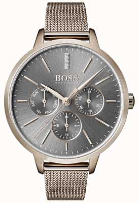 BOSS Symphony Grey Dial Day & Date Mesh Strap 1502424-EXDISPLAY