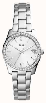 Fossil Women's | Silver Dial | Crystal Set | Stainless Steel Bracelet ES4317