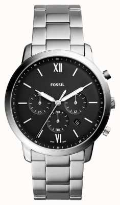 Fossil Men's Neutra | Black Chronograph Dial | Stainless Steel Bracelet FS5384