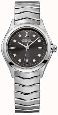 EBEL Women's Diamond Anthracite Dial Stainless Steel Bracelet 1216316