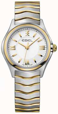 EBEL Women's Wave White Dial Two Tone Gold & Silver Bracelet 1216375