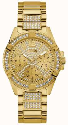 Guess Women's Gold Watch Gold Dial With Crystals W1156L2