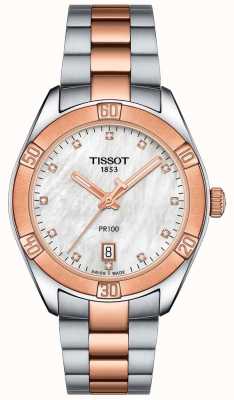 Tissot Women's PR100 Sport Chic Two Tone Bracelet Watch T1019102211600