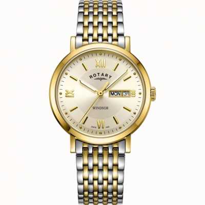 Rotary Men's Windsor Watch | Two-Tone Stainless Steel Strap | GB05301/09
