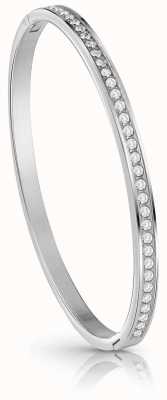 Guess All Around Rhodium Plated Crystal Bangle UBB28133-L