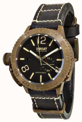 U-Boat Doppiotempo Automatic Bronze (46mm) Black Dial / Brown Calf Leather Strap 9008