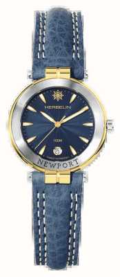 Herbelin Newport Originals (29mm) Blue Dial / Blue Leather 14255T35